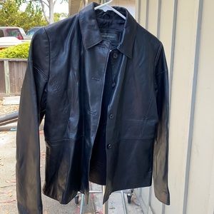 Vintage banana republic leather jacket!